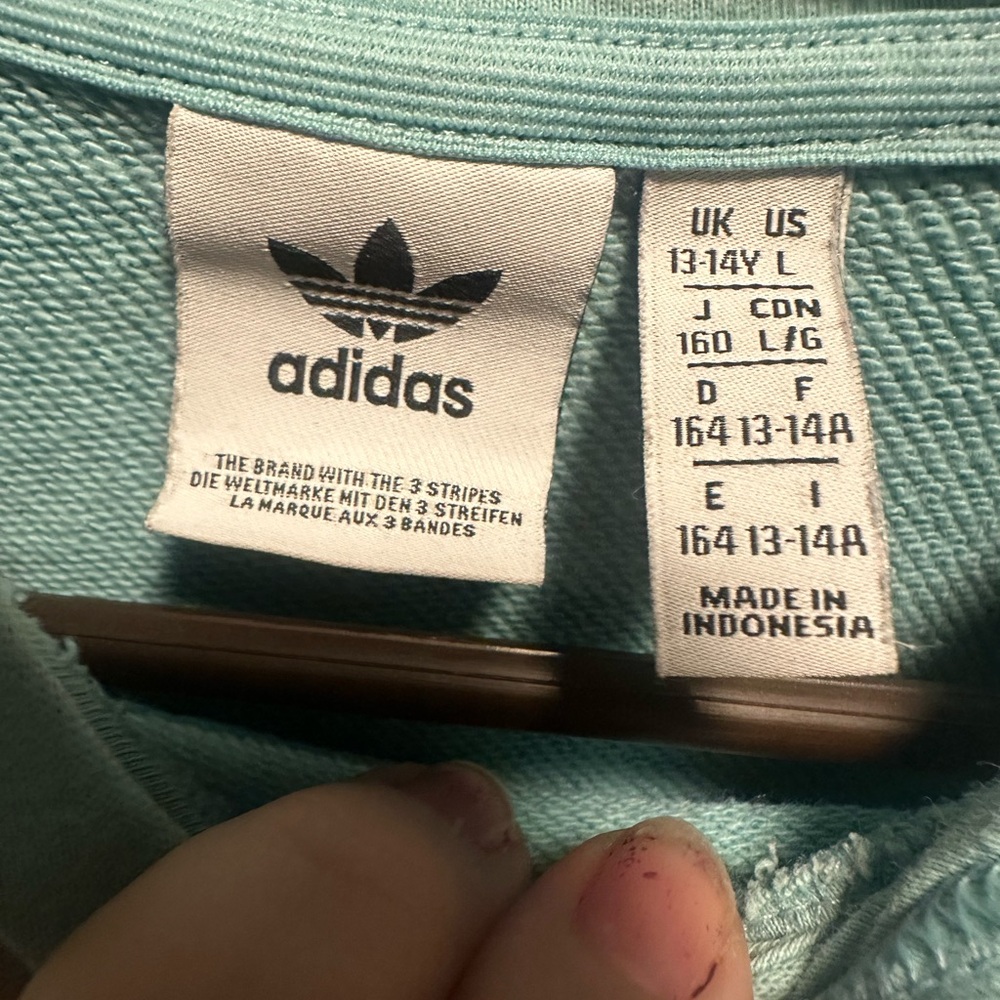 Adidas Teal and Black Sweatshirt - Picture 2 of 3
